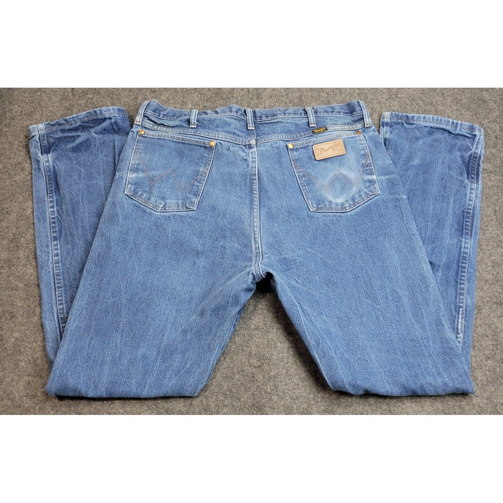 Wrangler Jeans Mens 40x34 Blue Straight Leg Western‎ Rodeo Country Americana